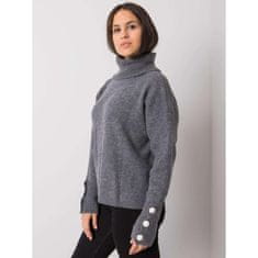 RUE PARIS Női garbó Emrie RUE PARIS sötétszürke színű pulóver LC-SW-15-2.01_380848 Univerzális