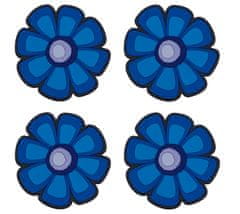 4 db-os alátét készlet - 10x10 cm - 4db - Virág kék