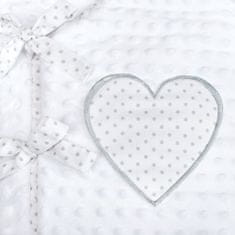NEW BABY Luxus megkötős pólya Minka fehér 75x75 cm