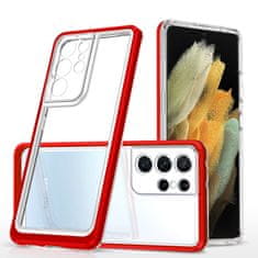 IZMAEL 3in1 Hibrid tok Samsung Galaxy S23 Ultra telefonra KP24726 piros