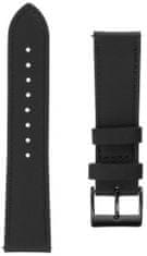 FIXED Leather Strap 20mm széles bőrszíj okosórához FIXLST-20MM-BK, fekete