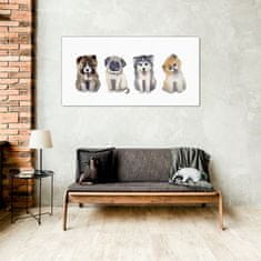 COLORAY.HU Üvegkép A kutyaállatok absztrakciója 100x50 cm