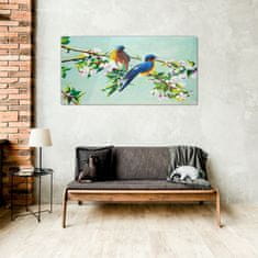COLORAY.HU Üvegkép A virágok ágai madarak 100x50 cm