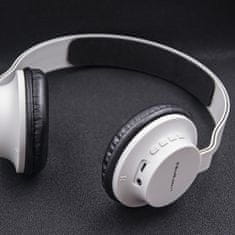 Qoltec Vezeték nélküli fejhallgató Loud Wave mikrofonnal | BT 5.0 JL| Fehér