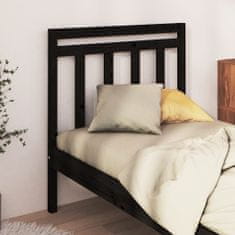 Greatstore fekete tömör fenyőfa ágy fejtámla 95 x 4 x 100 cm