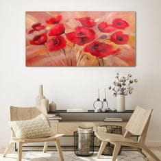COLORAY.HU Üvegkép Vörös mákvirágok 120x60 cm