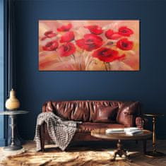 COLORAY.HU Üvegkép Vörös mákvirágok 120x60 cm