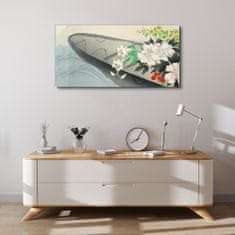 COLORAY.HU Vászonkép Virágos csónak virágok víz 100x50 cm