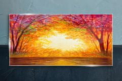 COLORAY.HU Üvegkép Víz őszi naplemente 120x60 cm