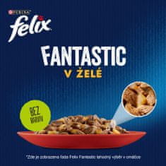 Felix Fantastic csirkehússal és marhahússal zselében, 12(4 x 85 g)
