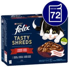Felix Tasty Shreds marhahússal, csirkével, kacsával, pulykával lében 72x80g