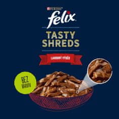 Felix Tasty Shreds marhahússal, csirkével, kacsával, pulykával lében 72x80g