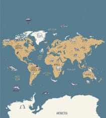 Caselio WORLD MAP 2066 háttérkép a PLAYTIME kollekcióból