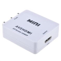 Northix Mini AV-HDMI videokonverter adapter 720p 1080p 
