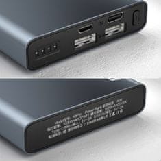 DUDAO K5Pro Power Bank 10000mAh 2x USB, ezüst