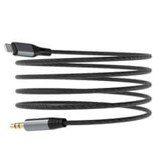 DUDAO L11Pro audio kábel Lightning / 3.5mm mini jack, szürke