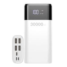 MG WPB-001 Power Bank 30000mAh 4x USB 4A, fehér