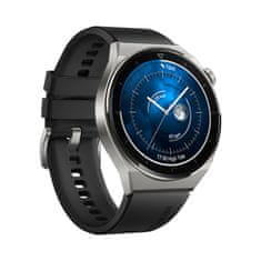 Huawei Watch GT 3 Pro/46mm/ezüst/elegáns szíj/fekete