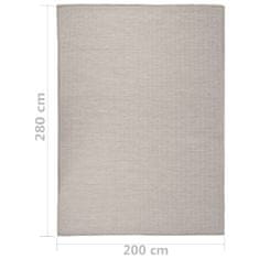 shumee tópszínű lapos szövésű kültéri szőnyeg 200 x 280 cm