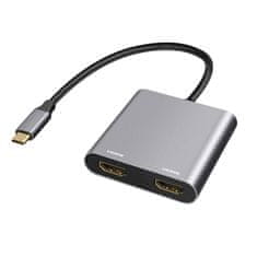 Northix Adapter - USB-C 2x HDMI-hez 