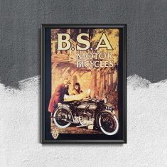 Vintage Posteria Retro plakát Retro plakát B.S. Motorkerékpárok A2 - 40x60 cm