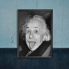 Vintage Posteria Poszter képek Albert Einstein nyelv ki A4 - 21x29,7 cm