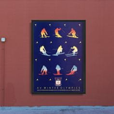 Vintage Posteria Poszter Téli olimpiai olimpia Calgary A4 - 21x29,7 cm