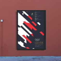 Vintage Posteria Fali poszter Téli olimpiai játékok Squaw Valley A1 - 59,4x84,1 cm