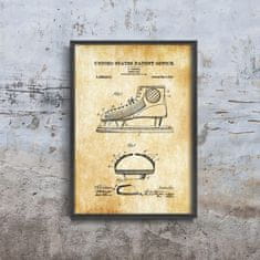 Vintage Posteria Poszter Johnson Shoe Patent USA A4 - 21x29,7 cm