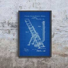 Vintage Posteria Poszter Firemans Snell Ladder Szabadalmi USA A4 - 21x29,7 cm