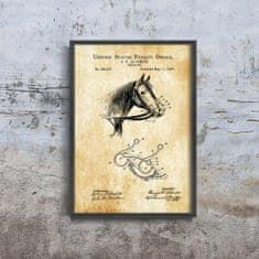 Vintage Posteria Plakát Szabadalmi iroda Cowboy Szabadalmi Horse USA A4 - 21x29,7 cm