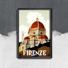 Vintage Posteria Fali poszter Fali poszter Firenze, Olaszország A2 - 40x60 cm