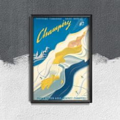 Vintage Posteria Plakát poszter Plakát poszter Svájc Champery A2 - 40x60 cm