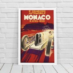 Vintage Posteria Poszter Poszter Grand Prix Monaco A4 - 21x29 cm