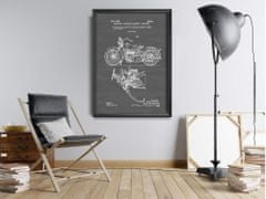 Vintage Posteria Plakát Harley Davidson motorkerékpár A4 - 21x29,7 cm