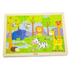 New Classic Toys Gyermek fa puzzle Viga Zoo