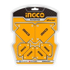 INGCO Mágneses szög készlet hegesztéshez 6 db