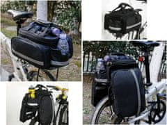 Dexxer 3 az 1-ben univerzális, nagy vízálló összecsukható kerékpáros csomagtartó táska