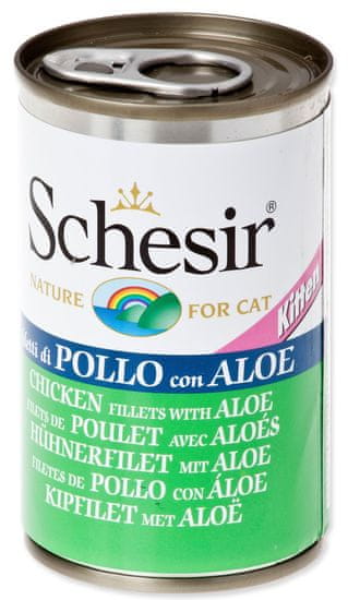 Schesir Kitten konzerv - csirke + aloe 12 x 140g