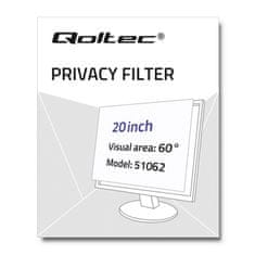 Qoltec Privacy Screen 20" | 16:10
