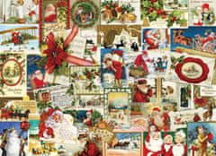 EuroGraphics Puzzle Vintage karácsonyi képeslap 1000 darab