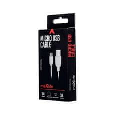 maXlife Micro USB töltőkábel 3A 1m, fehér