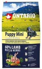 Ontario Puppy Mini Lamb & Rice Kutyatáp, 6 kg