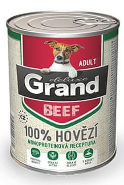 GRAND cons. deluxe dog 100% marhahús 400g