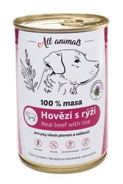 All Animals DOG darált marhahús rizzsel 400g
