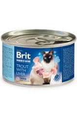 Brit Premium Cat by Nature konzerv pisztráng&máj 200g