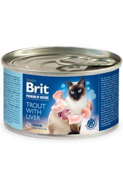 Brit Premium Cat by Nature konzerv pisztráng&máj 200g