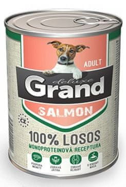 GRAND cons. deluxe dog 100% lazac felnőtt 400g