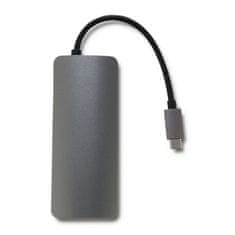 Qoltec Adapter USB 3.1 C hím / HDMI csatlakozó | USB 3.0 csatlakozó | RJ-45 csatlakozó | SD | MICRO SD | PD