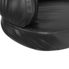 Greatstore fekete ergonomikus műbőr kutyaágy 60 x 42 cm
